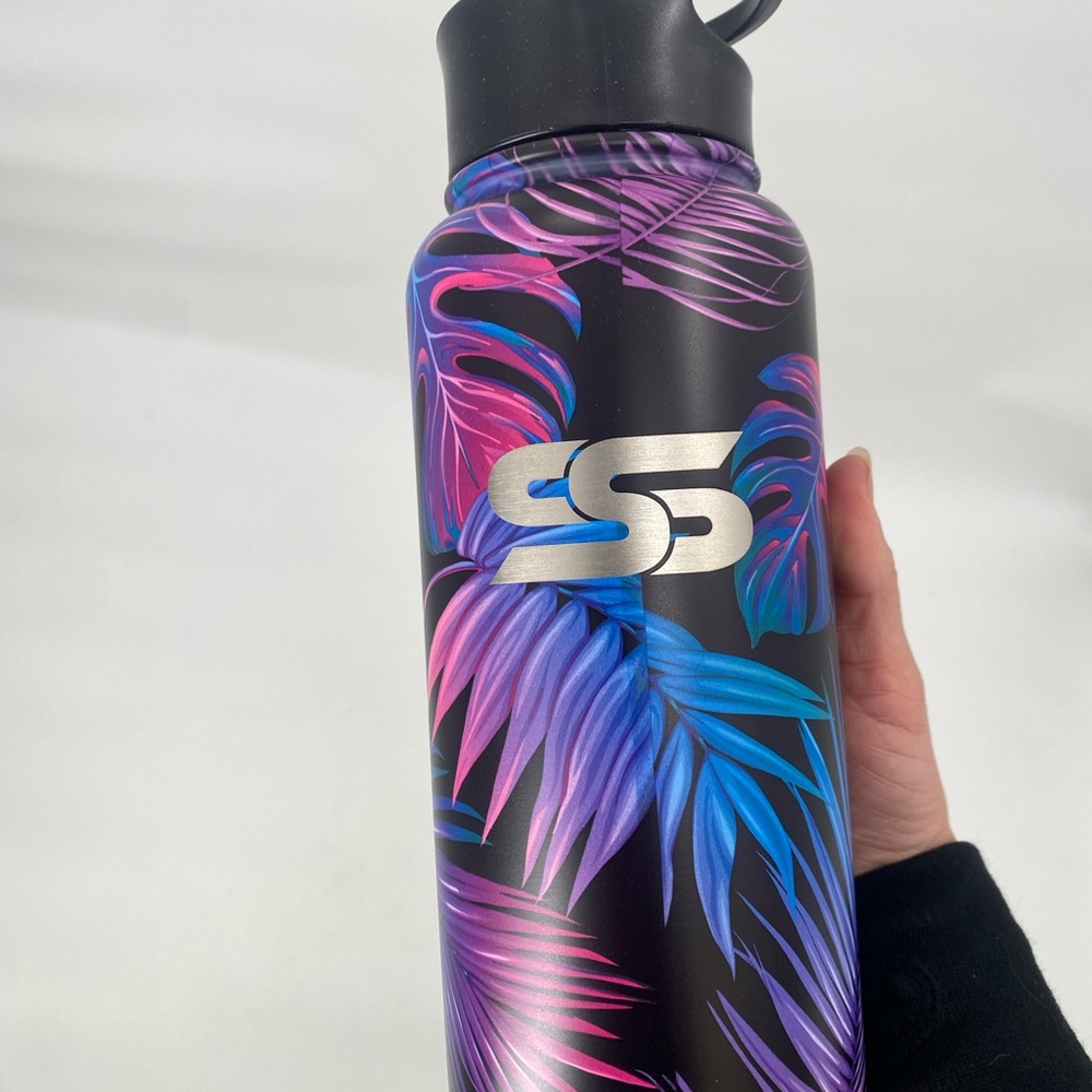 Salty Savage Tropical Palm Leaves Double Insulated Hydration Bottle!